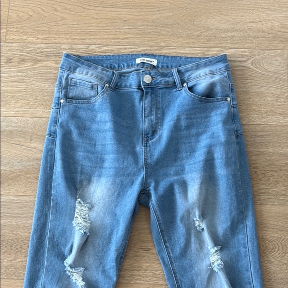 High Rise Jeans Distressed Denim Ankle - Picture 3 of 6